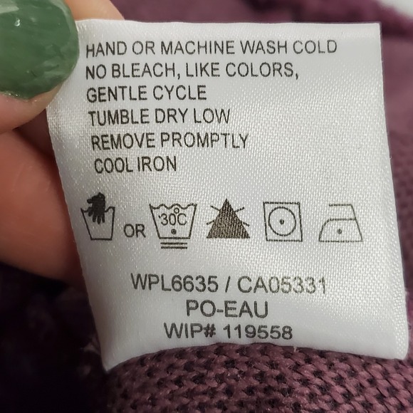 Vtg Woolrich Womens Full Zip Sherpa Vest Size XL Purple Granola Hiking Trails - Picture 6 of 12